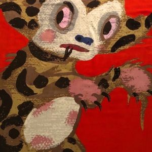 NWT Coach X Baseman Buster Le Fauve oversized Limited Edition square wool shawl